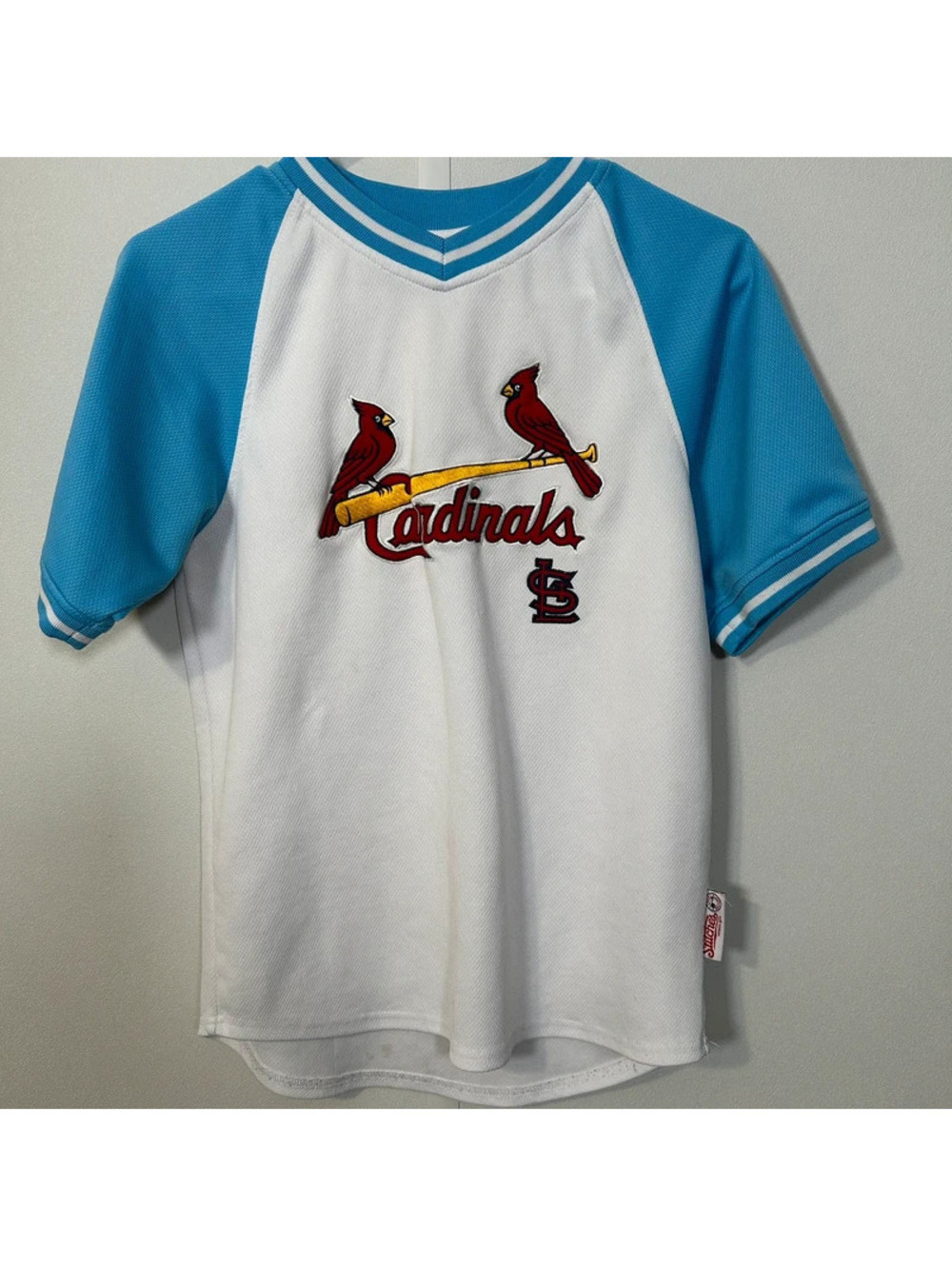 Unisex Vintage Stitches St. Louis Cardinals Baseball Jersey Shirt M Blue White